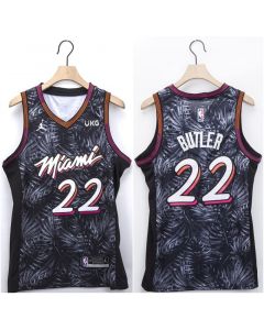 Men's Miami Heat #22 Jimmy Butler Black Lights Stitched NBA Jersey