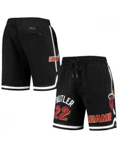 Men's Miami Heat #22 Jimmy Butler Black Shorts
