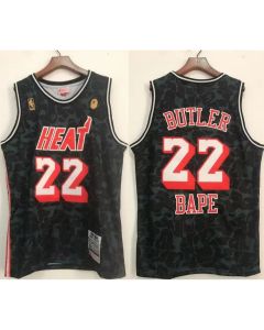 Men's Miami Heat #22 Jimmy Butler Black Stitched Jersey