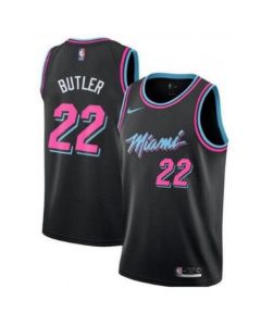 Men's Miami Heat #22 Jimmy Butler Black Stitched NBA Jersey