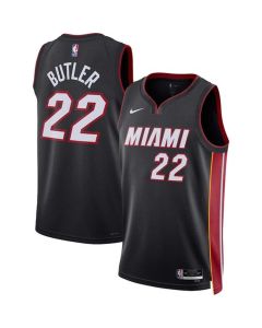 Men's Miami Heat #22 Jimmy Butler Nike Black Swingman Icon Edition Jersey