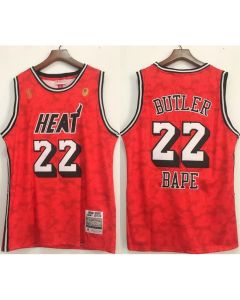 Men's Miami Heat #22 Jimmy Butler Red Stitched Jersey