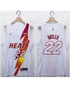Men's Miami Heat #22 Jimmy Butler White Fashion Edition Stitched NBA Jersey