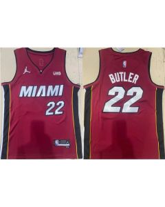 Men's Miami Heat #22 Jimmy ButlerRed Stitched Basketball Jersey