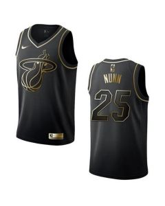 Men's Miami Heat #25 Kendrick Nunn 2019 Golden Edition Black Stitched NBA Jersey