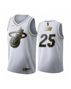 Men's Miami Heat #25 Kendrick Nunn 2019 Golden Edition White Stitched NBA Jersey