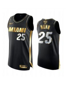 Men's Miami Heat #25 Kendrick Nunn Black 2020 Finals Golden Limited Edition NBA Jersey