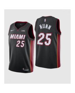 Men's Miami Heat #25 Kendrick Nunn Black Stitched NBA Jersey