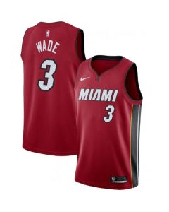 Men's Miami Heat #3 Dwyane Wade Red Statement Edition Swingman Stitched Jersey