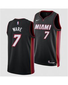 Men's Miami Heat #7 Kel'el Were Black 2024 Draft Icon Edition Stitched Basketball Jersey