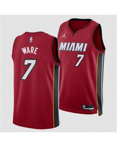 Men's Miami Heat #7 Kel'el Were Red 2024 Draft Statement Edition Stitched Basketball Jersey
