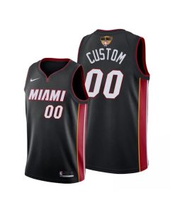 Men's Miami Heat Black Customized 20202 Finals Bound Icon Edition Stitched Jersey