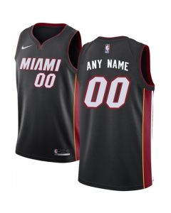 Men's Miami Heat Black Customized Stitched NBA Jersey