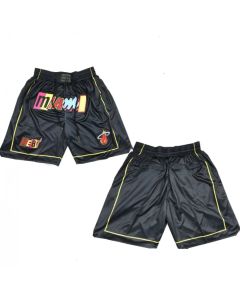 Men's Miami Heat Black Shorts (Run Small) (Style 4)