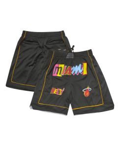 Men's Miami Heat Black Shorts (Style 3)