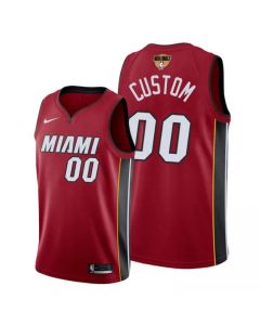 Men's Miami Heat Red Customized 20202 Finals Bound Statement Edition Stitched Jersey