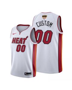 Men's Miami Heat White Customized 20202 Finals Bound Association Edition Stitched Jersey