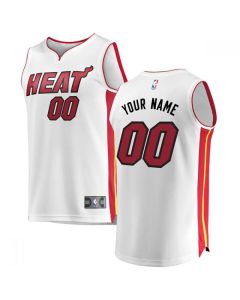 Men's Miami Heat White Customized Stitched NBA Jersey