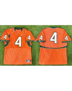 Men's Miami Hurricanes #4 Devin Hester Orange Stitched Football Stitched Jersey