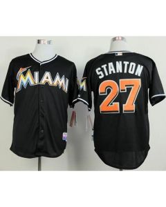 Men's Miami Marlins #27 Giancarlo Stanton Black 2012 Alternate Stitched MLB Jersey