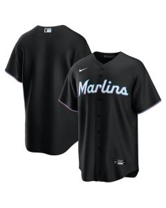 Men's Miami Marlins Black Alternate Replica 2.0 Jersey (Black)