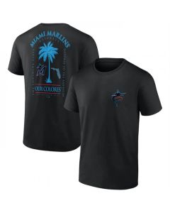 Men's Miami Marlins Black Iconic Bring It T-Shirt