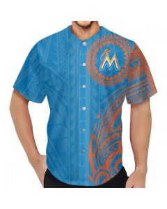 Men's Miami Marlins Blue Baseball Jersey