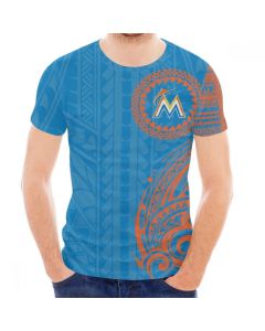 Men's Miami Marlins Blue T-Shirt