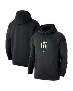 Men's Michigan State Spartans Black Basketball Pullover Hoodie