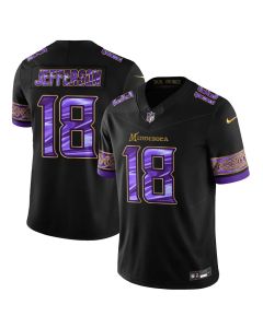Men's Michigan Wolverines #18 Justin Jefferson Black Chrome Edition Vapor F.U.S.E. Limited Jersey (Style 2)