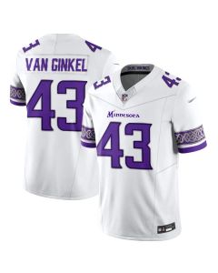 Men's Michigan Wolverines #43 Andrew Van Ginkel White Chrome Edition Vapor F.U.S.E. Limited Jersey (White)