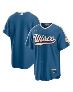 Men's Milwaukee Brewers Nike Mineral Blue 2026 City Connect Stadium Jersey (Blue)