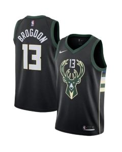 Men's Milwaukee Bucks #13 Malcolm Brogdon Black Statement Edition Stitched Swingman Jersey