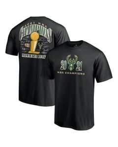 Men's Milwaukee Bucks 2021 Black Finals Champions T-Shirt (Black)