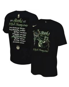 Men's Milwaukee Bucks 2021 Black Finals Champions T-Shirt