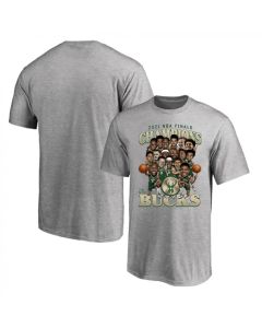 Men's Milwaukee Bucks 2021 Grey Finals Champions T-Shirt