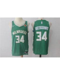 Men's Milwaukee Bucks #34 Giannis Antetokounmpo Green Stitched NBA Jersey