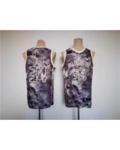 Men's Milwaukee Bucks #34 Giannis Antetokounmpo Purple Stitched Basketball Jersey