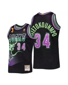Men's Milwaukee Bucks #34 Ray Allen Black Finals Champions Stitched Jersey