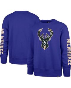 Men's Milwaukee Bucks '47 Purple 2022/23 City Edition Two-Peat Headline Pullover Sweatshirt