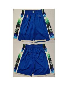Men's Milwaukee Bucks Blue Shorts (Run Small)