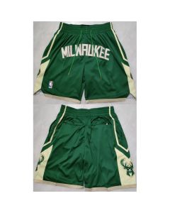 Men's Milwaukee Bucks Green Shorts (Run Small)