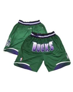 Men's Milwaukee Bucks Green Shorts (Style 2)