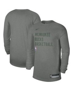 Men's Milwaukee Bucks Grey 2023/24 Legend On-Court Practice Long Sleeve T-Shirt