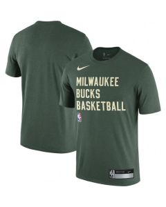 Men's Milwaukee Bucks Hunter Green 2023/24 Sideline Legend Performance Practice T-Shirt