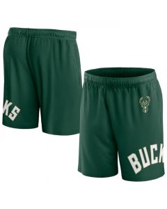 Men's Milwaukee Bucks Hunter Green Free Throw Mesh Shorts