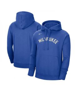 Men's Milwaukee Bucks Royal 2022/23 City Edition Essential Pullover Hoodie