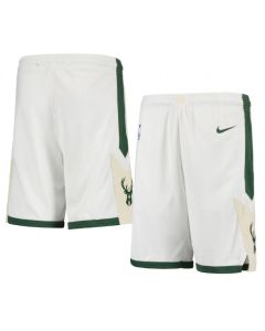 Men's Milwaukee Bucks White Shorts (Run Small) (Style 2)