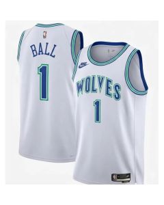 Men's Minnesota Timberwolves #1 LaMelo Ball 2026 White Classic Edition Jersey (White)