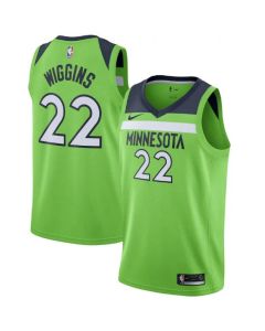 Men's Minnesota Timberwolves #22 Andrew Wiggins Green Statement Edition Stitched Jersey